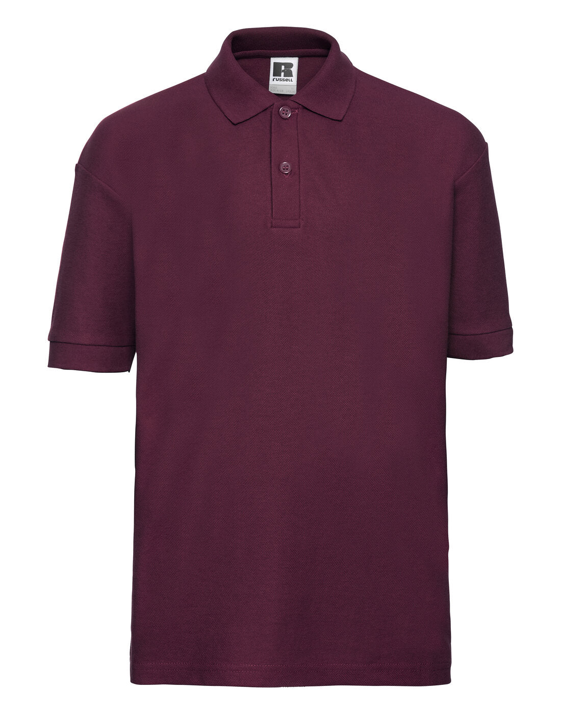 Russell Kids Classic Polycotton Polo Burgundy