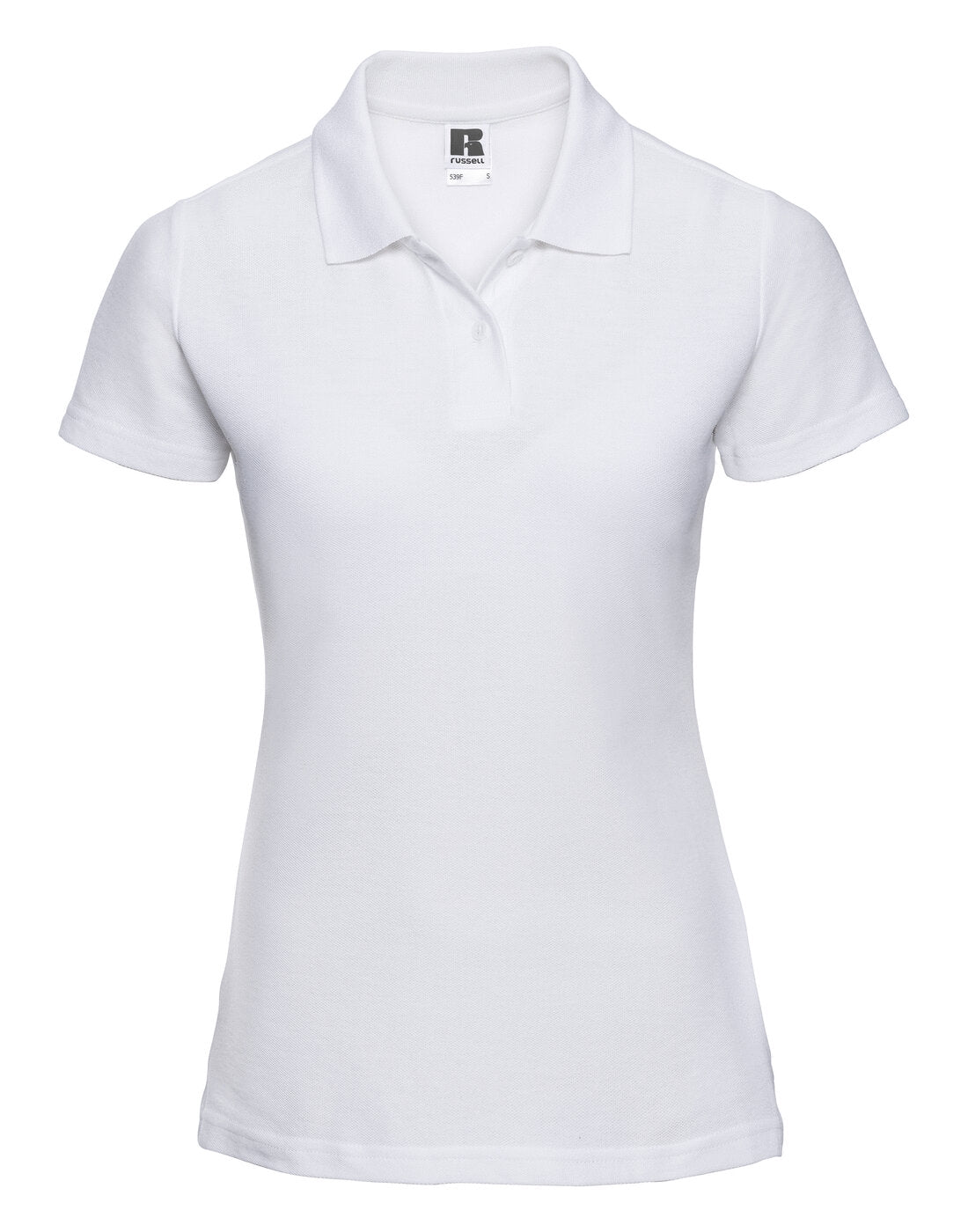 Russell Ladies Classic Polycotton Polo White