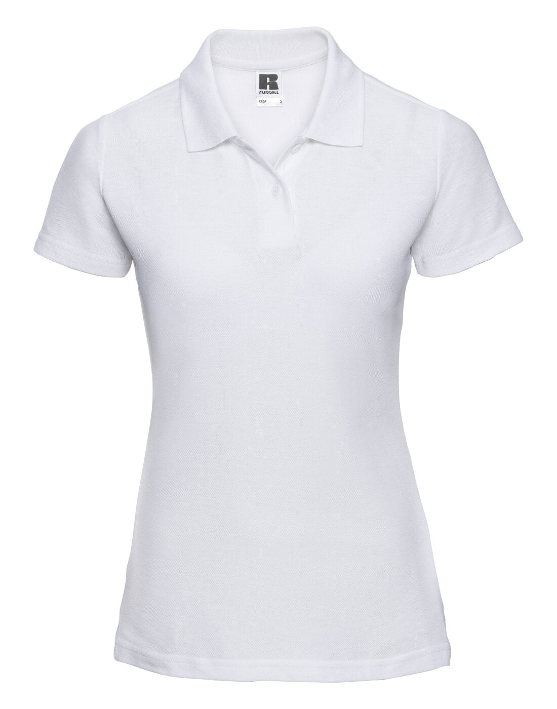 Russell Ladies Classic Polycotton Polo White