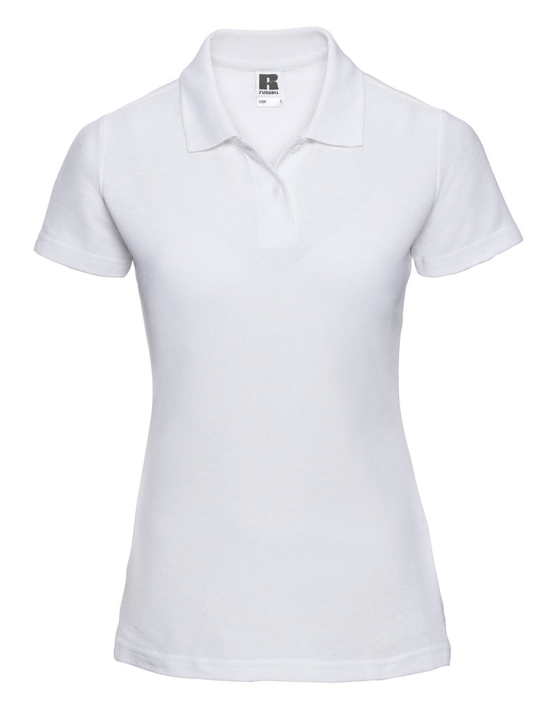 Russell Ladies Classic Polycotton Polo White