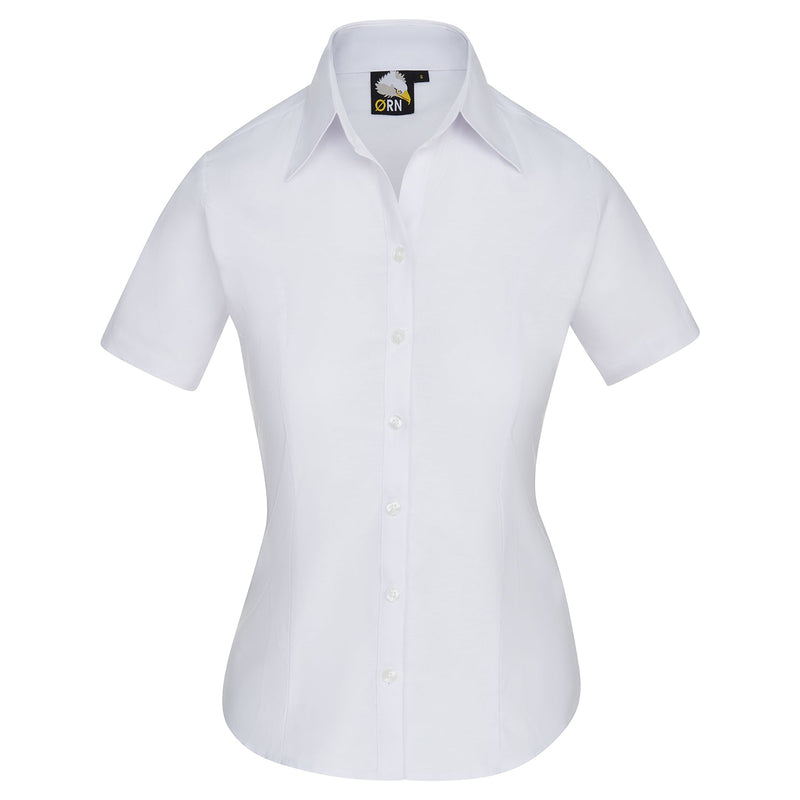 ORN Classic Oxford Short Sleeve Blouse - White
