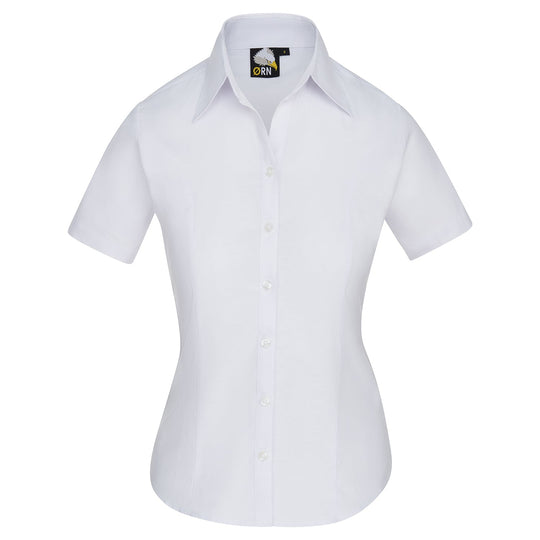 ORN Classic Oxford Short Sleeve Blouse - White