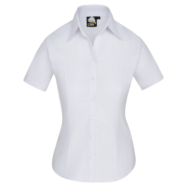 ORN Classic Oxford Short Sleeve Blouse - White