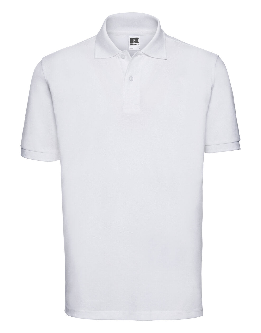 Russell Classic Cotton Polo - 569M White