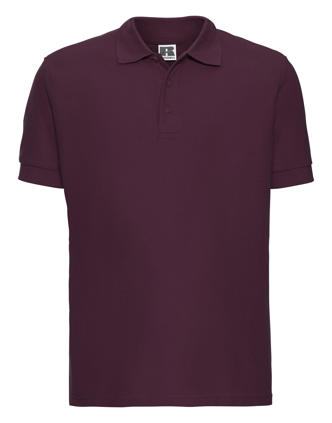 Russell Mens Ultimate Cotton Polo Burgundy