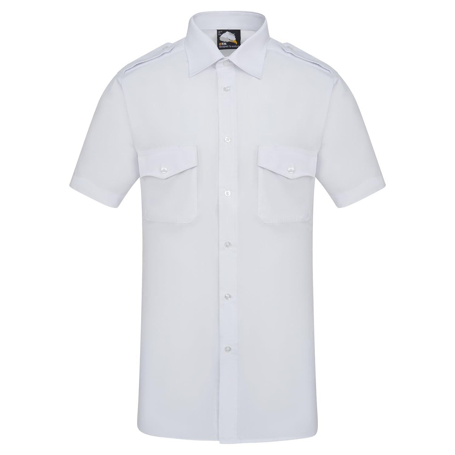ORN Essential Short Sleeve Pilot Shirt - White