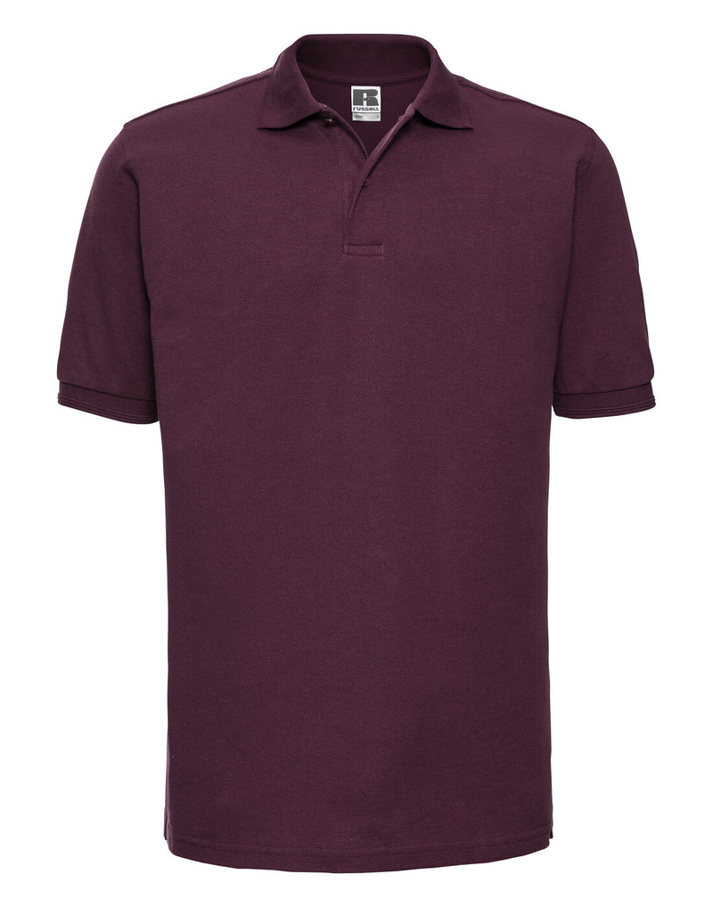 Russell Hardwearing Polycotton Polo Burgundy