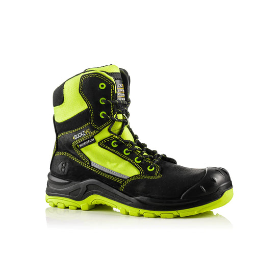 BVIZ1 Buckbootz Buckz Viz S3 360° High Visibility Metal Free Waterproof Safety Lace/Zip Boot