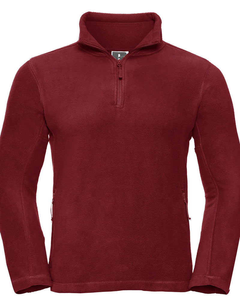 Russell Quarter Zip Outdoor Fleece Classic Red