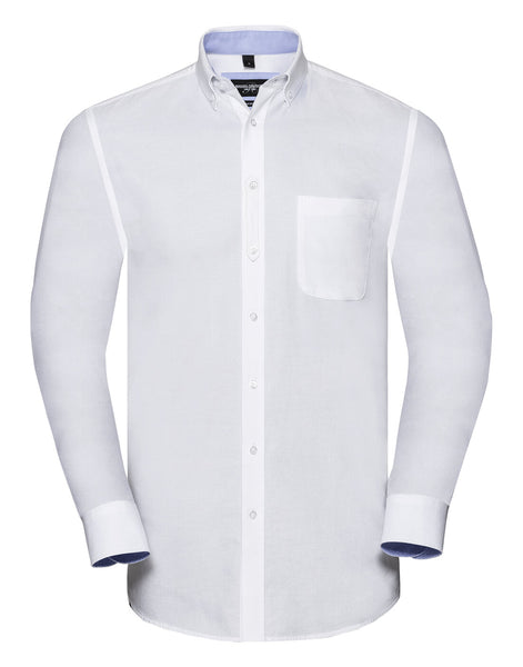 Russell Long Sleeve Tailored Washed Oxford Shirt