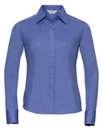 Russell Ladies Long Sleeve Fitted Polycotton Poplin Shirt - thumbnail 4