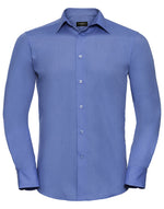 Russell Mens Long Sleeve Tailored Polycotton Poplin Shirt - thumbnail 2
