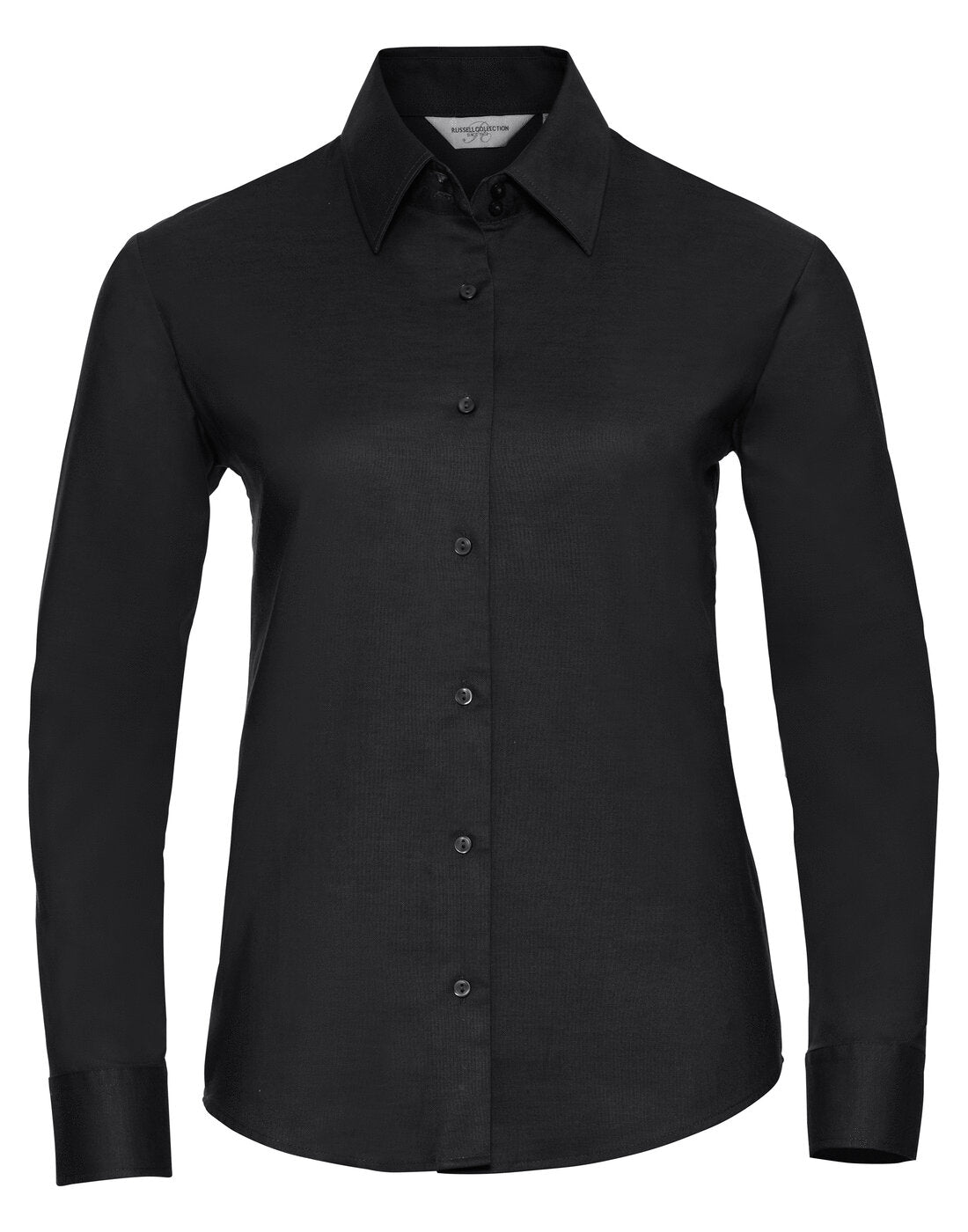 Russell Ladies Long Sleeve Tailored Oxford Shirt Black