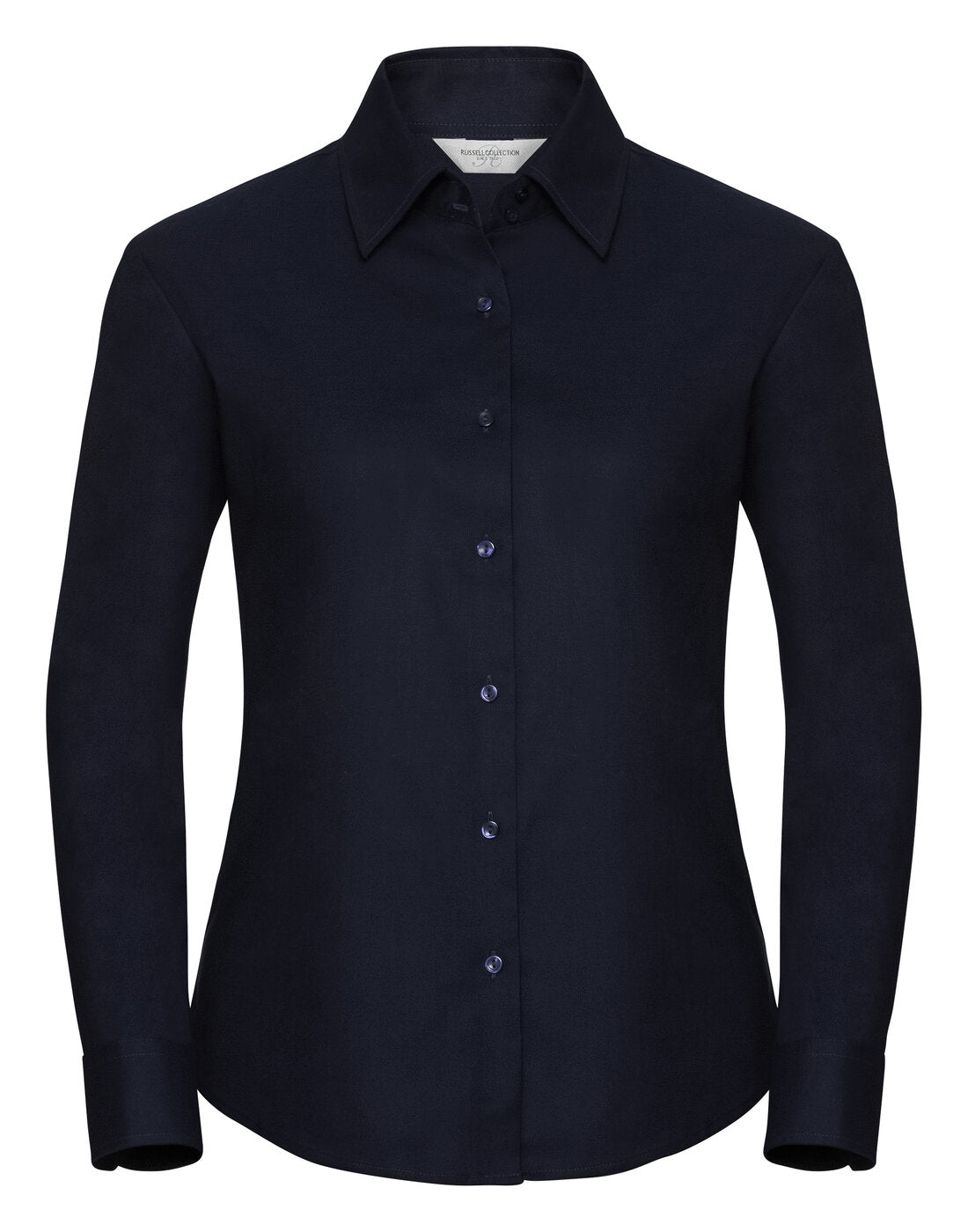 Russell Ladies Long Sleeve Tailored Oxford Shirt Bright Navy