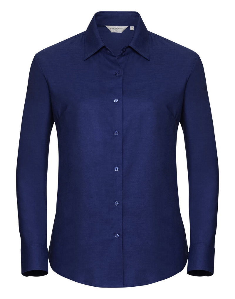 Russell Ladies Long Sleeve Tailored Oxford Shirt Bright Royal