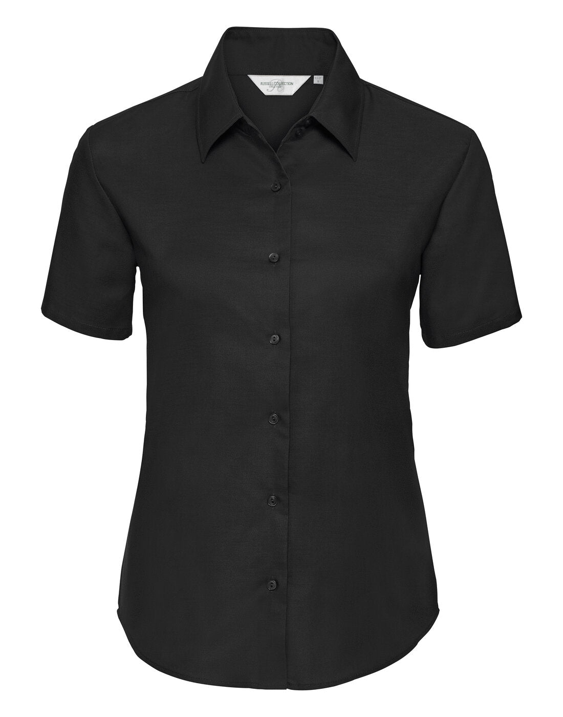 Russell Ladies Short Sleeve Tailored Oxford Shirt Black