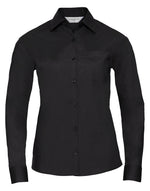 Russell Ladies Long Sleeve Polycotton Poplin Shirt - thumbnail 6