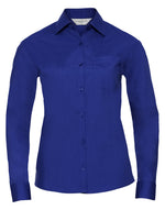 Russell Ladies Long Sleeve Polycotton Poplin Shirt - thumbnail 7
