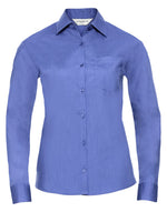 Russell Ladies Long Sleeve Polycotton Poplin Shirt - thumbnail 8