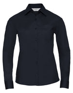 Russell Ladies Long Sleeve Polycotton Poplin Shirt - thumbnail 2