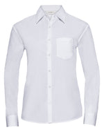 Russell Ladies Long Sleeve Polycotton Poplin Shirt - thumbnail 4