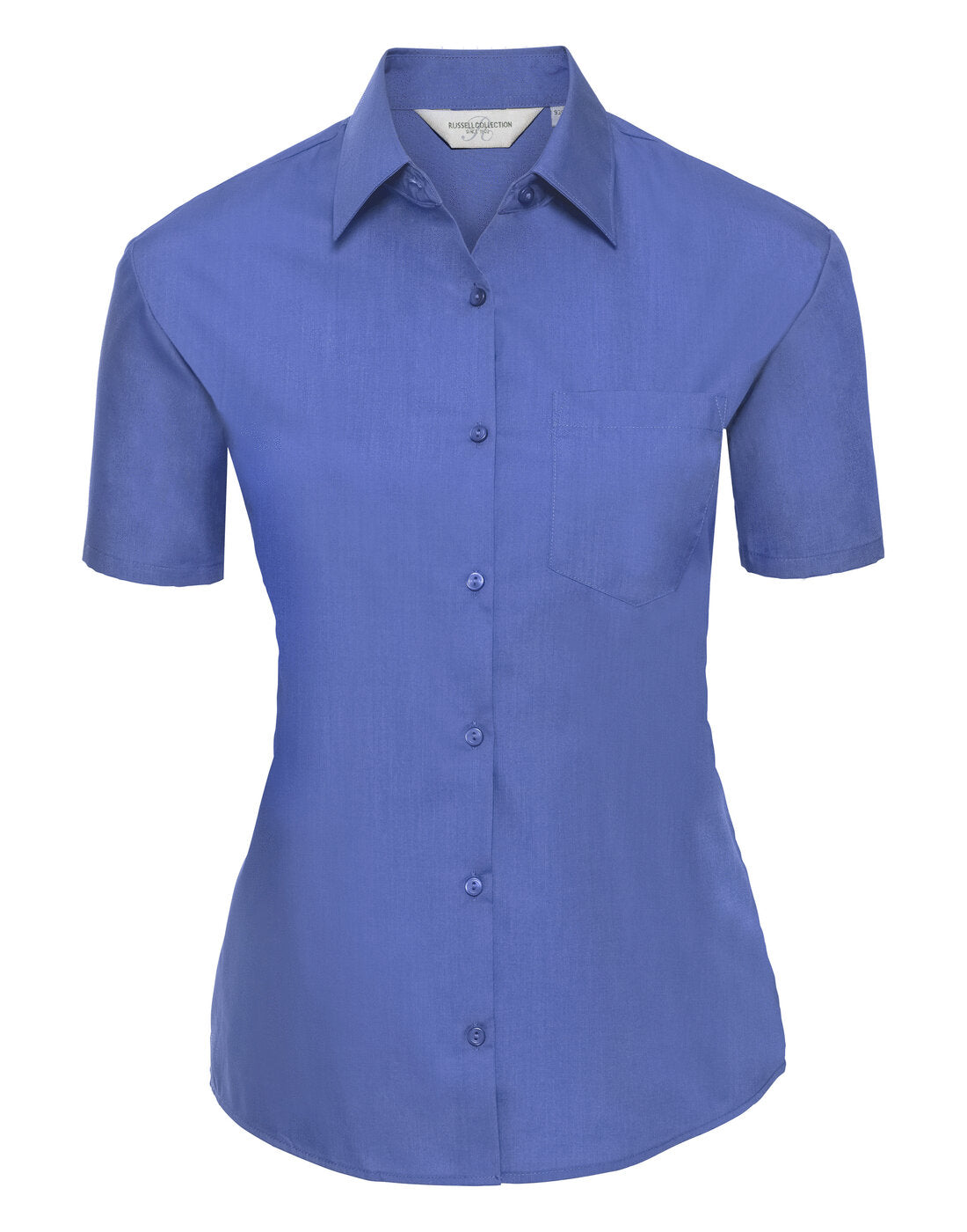 Russell Ladies Short Sleeve Polycotton Poplin Shirt