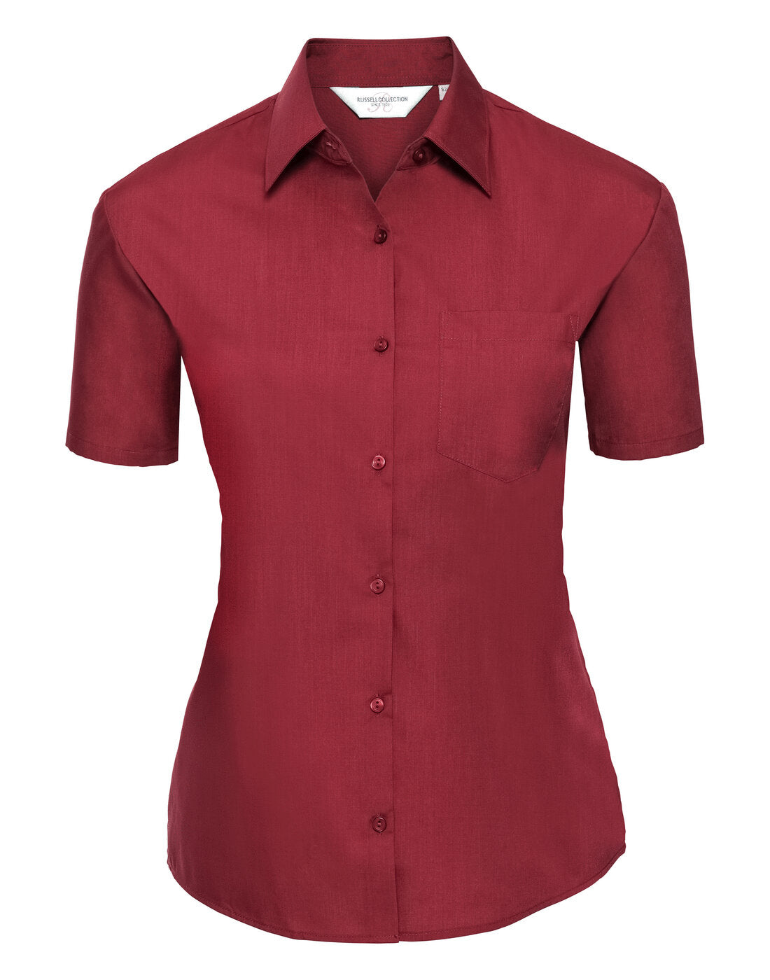 Russell Ladies Short Sleeve Polycotton Poplin Shirt