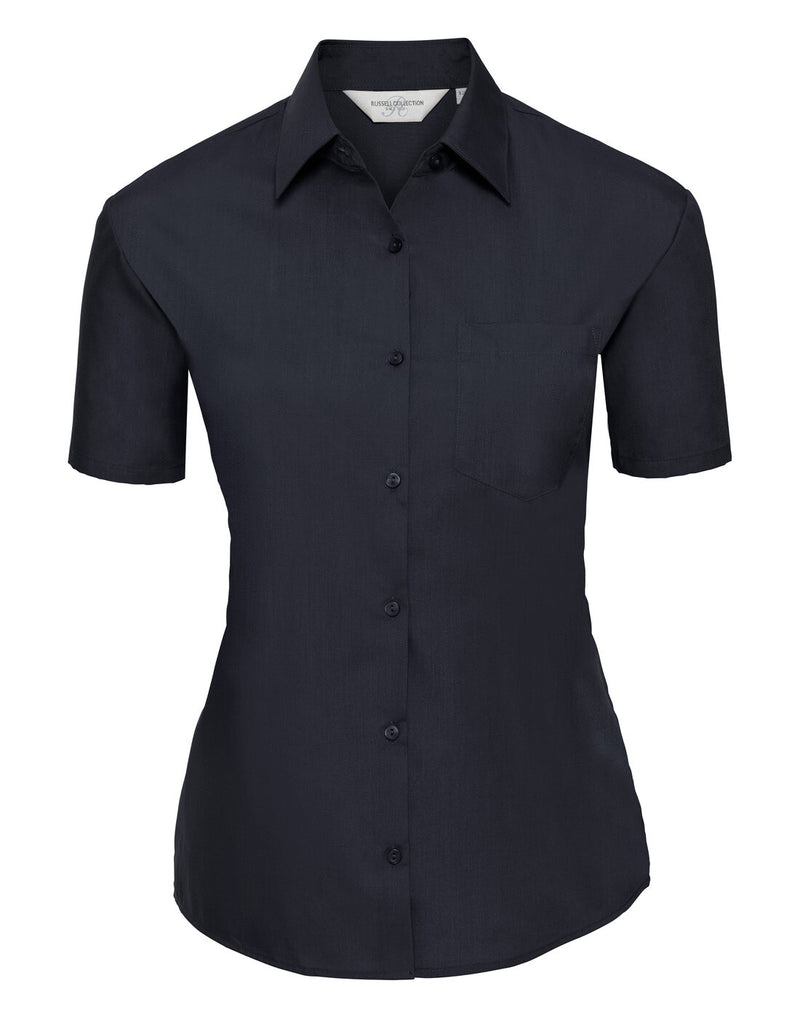Russell Ladies Short Sleeve Polycotton Poplin Shirt