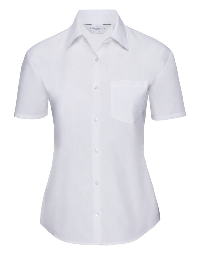 Russell Ladies Short Sleeve Polycotton Poplin Shirt