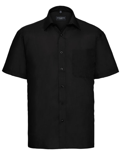 Russell Mens Short Sleeve Polycotton Poplin Shirt
