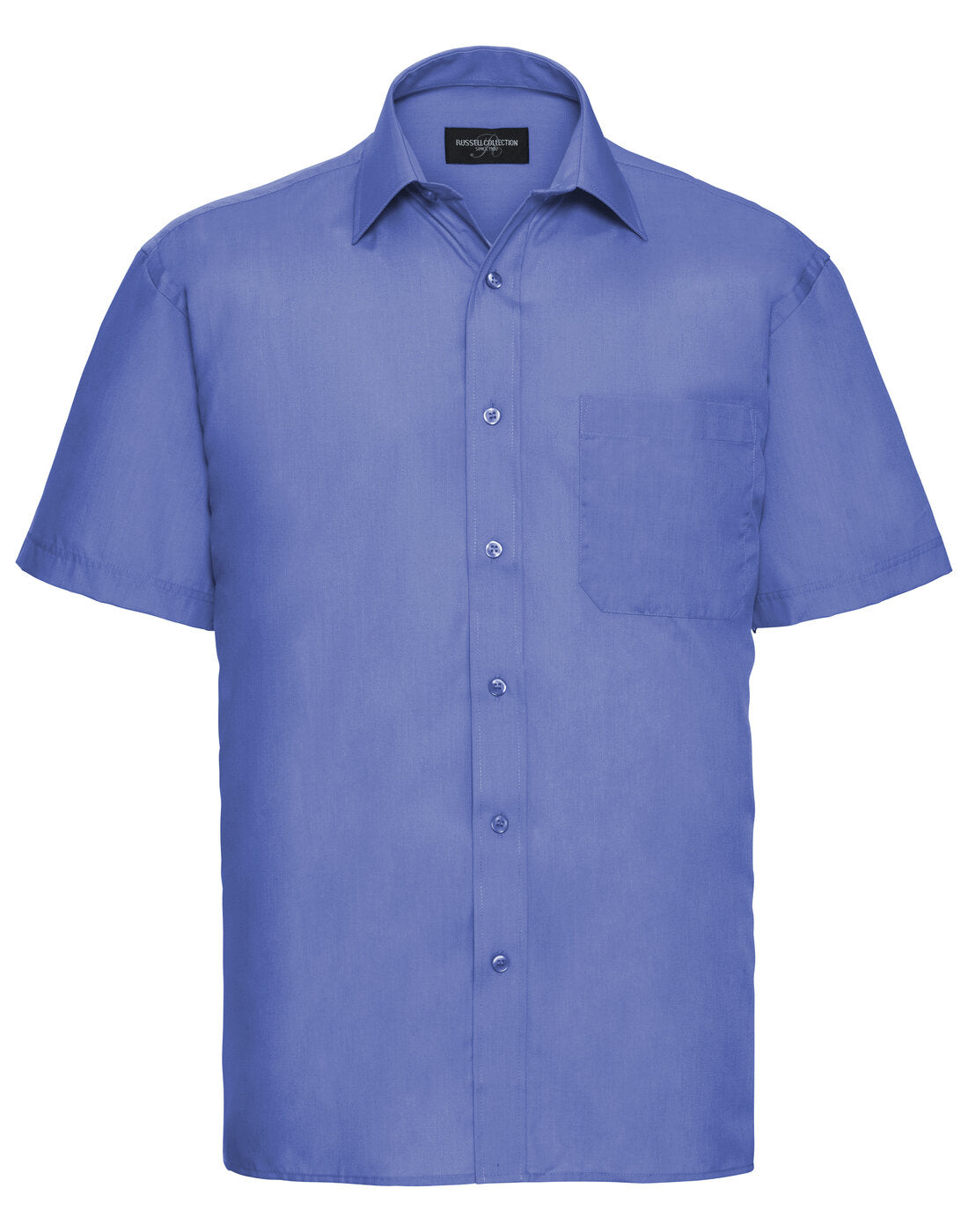 Russell Mens Short Sleeve Polycotton Poplin Shirt
