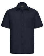 Russell Mens Short Sleeve Polycotton Poplin Shirt - thumbnail 2