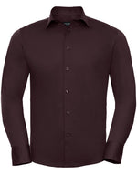 Russell Mens Long Sleeve Fitted Stretch Shirt - thumbnail 2