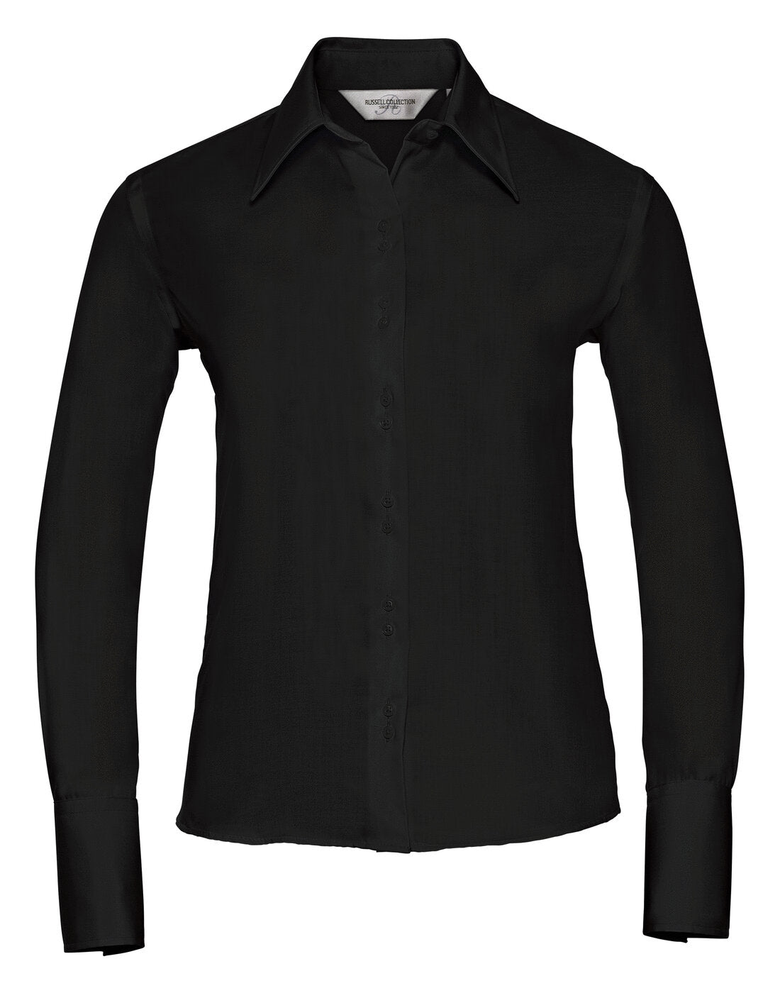 Russell Ladies Long Sleeve Ultimate Non-Iron Shirt Black