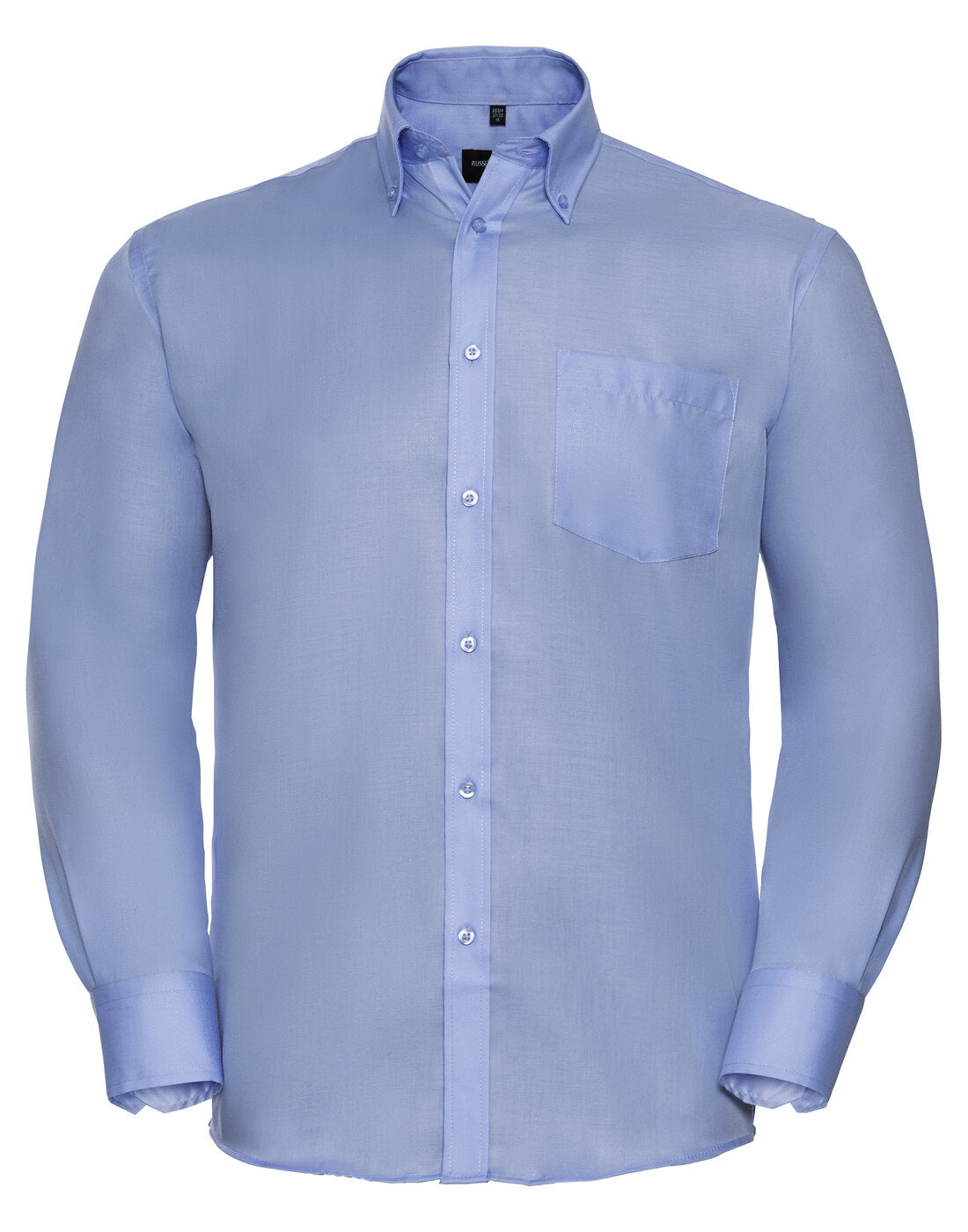 Russell Mens Long Sleeve Ultimate Non Iron Shirt Bright Sky