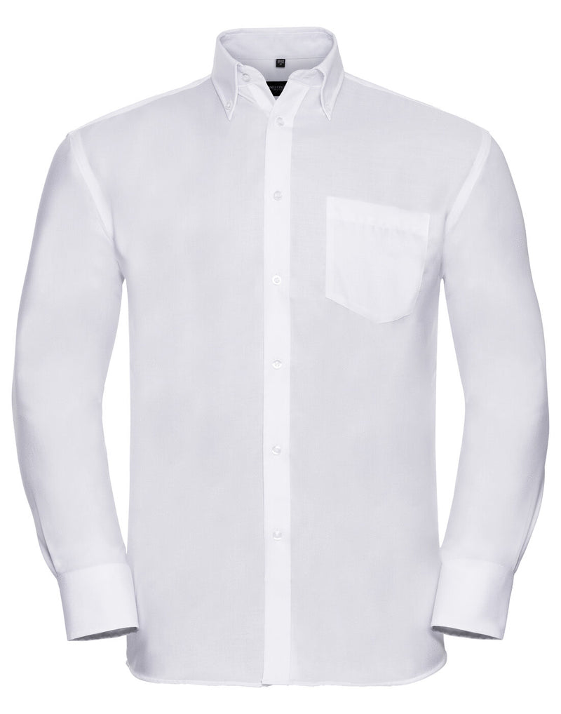 Russell Mens Long Sleeve Ultimate Non Iron Shirt White