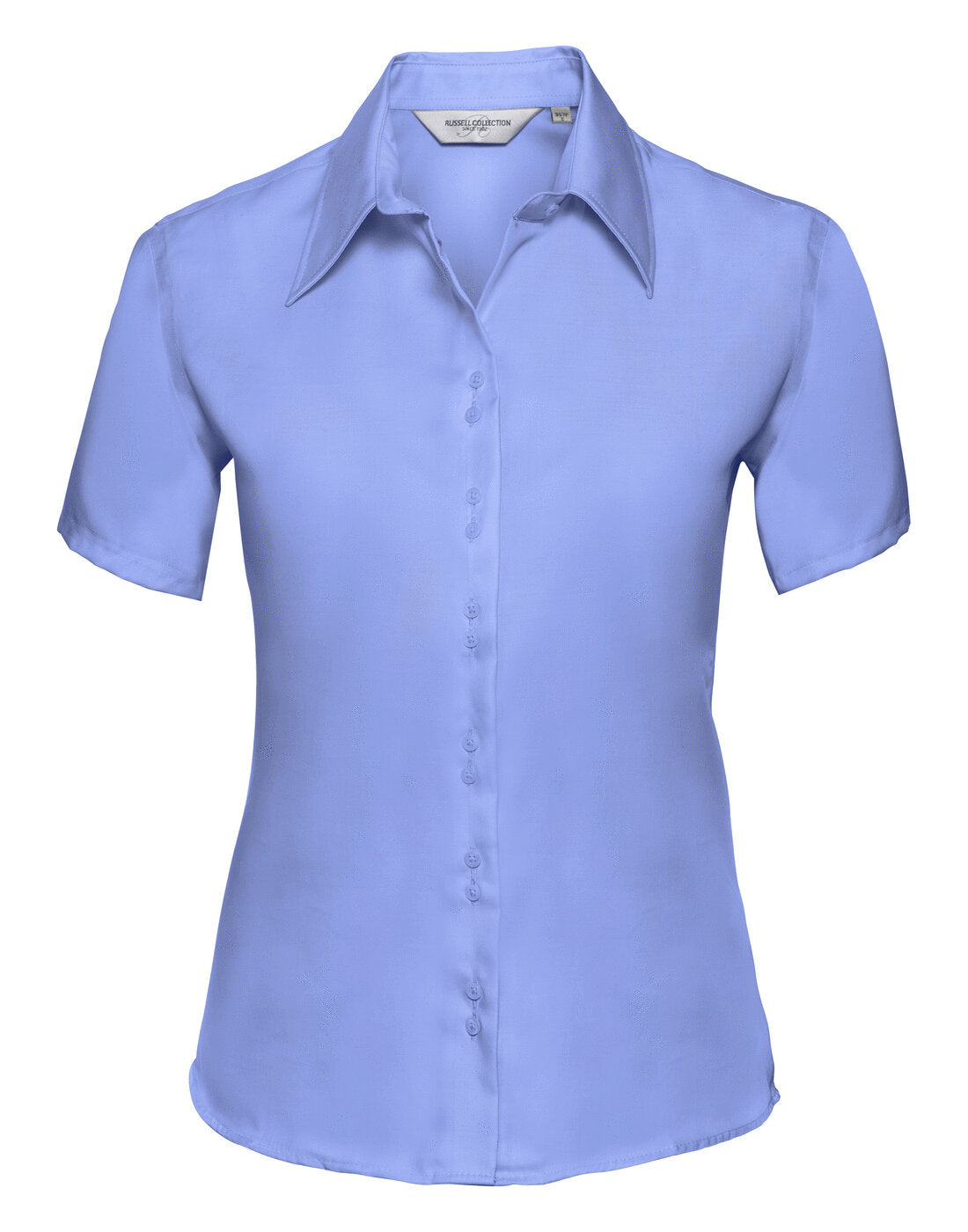 Russell Ladies Short Sleeve Ultimate Non Iron Shirt Bright Sky