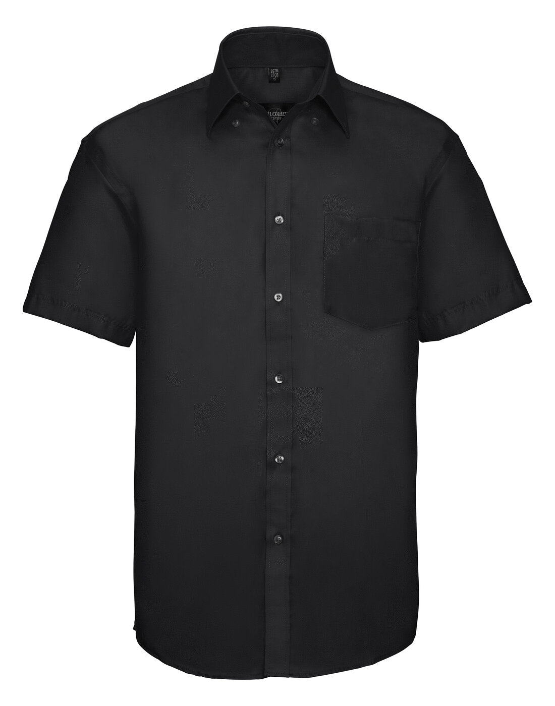 Russell Mens Short Sleeve Ultimate Non Iron Shirt Black