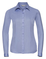 Russell Ladies Long Sleeve Herringbone Shirt - thumbnail 1