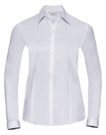Russell Ladies Long Sleeve Herringbone Shirt - thumbnail 2