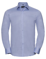Russell Mens Long Sleeve Herringbone Shirt - thumbnail 1