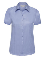 Russell Ladies Short Sleeve Herringbone Shirt - thumbnail 1