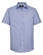 Russell Mens Short Sleeve Herringbone Shirt