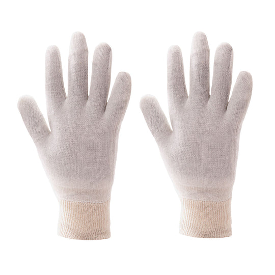 Pair of white Portwest A050 Disposable Nitrile Gloves, powder-free.