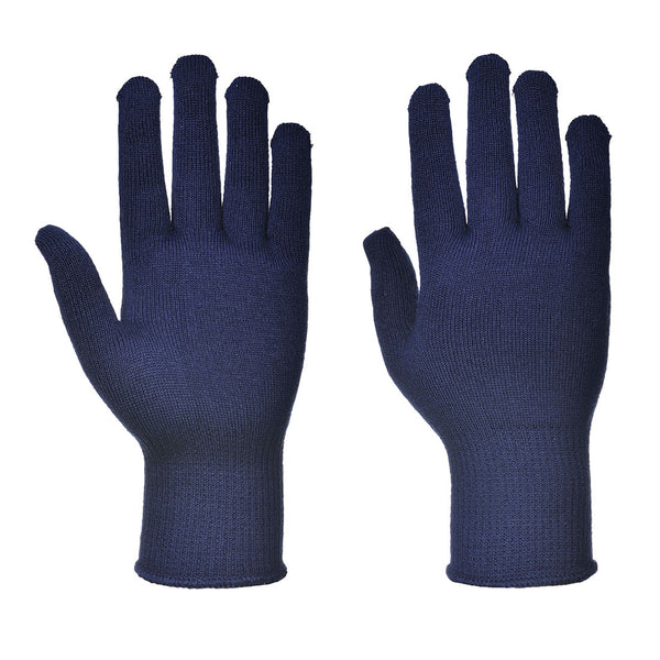 Navy Portwest A115 Cotton Drill Glove with knitted wrist.
