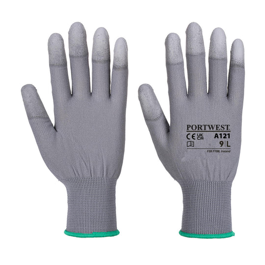 Grey Portwest A121 PU Palm Glove with elasticated wrist.