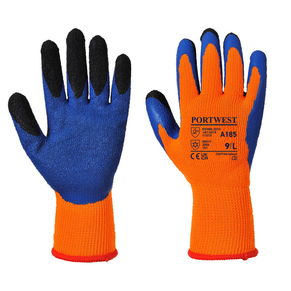 Hi-vis orange Portwest A185 Duo-Therm Glove with thermal lining.
