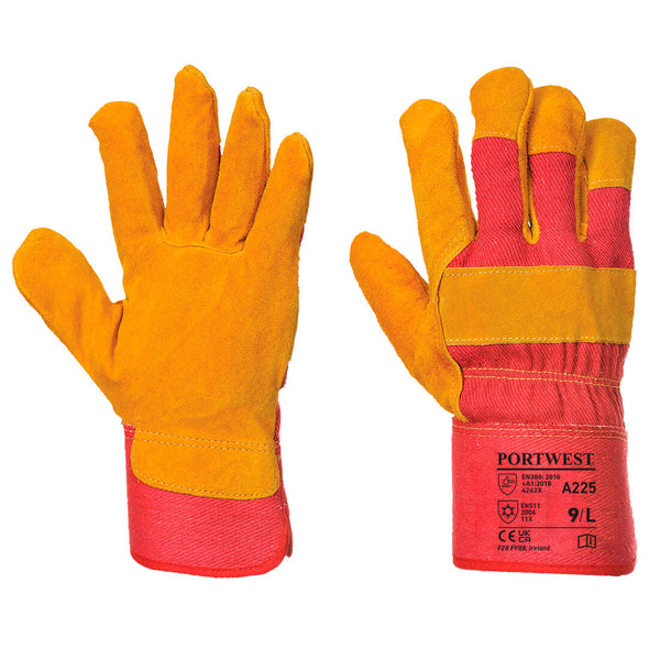 BLUE Portwest A225 Super-Grip Latex Glove with crinkle finish.