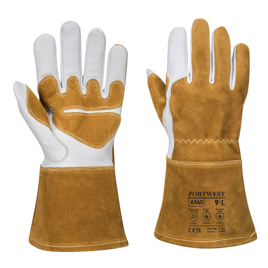 Brown Portwest A540 Canadian Rigger Glove with fleece lining.