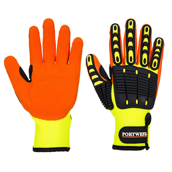 Yellow Portwest A721 Hi-Vis Mechanic's Glove for visibility.